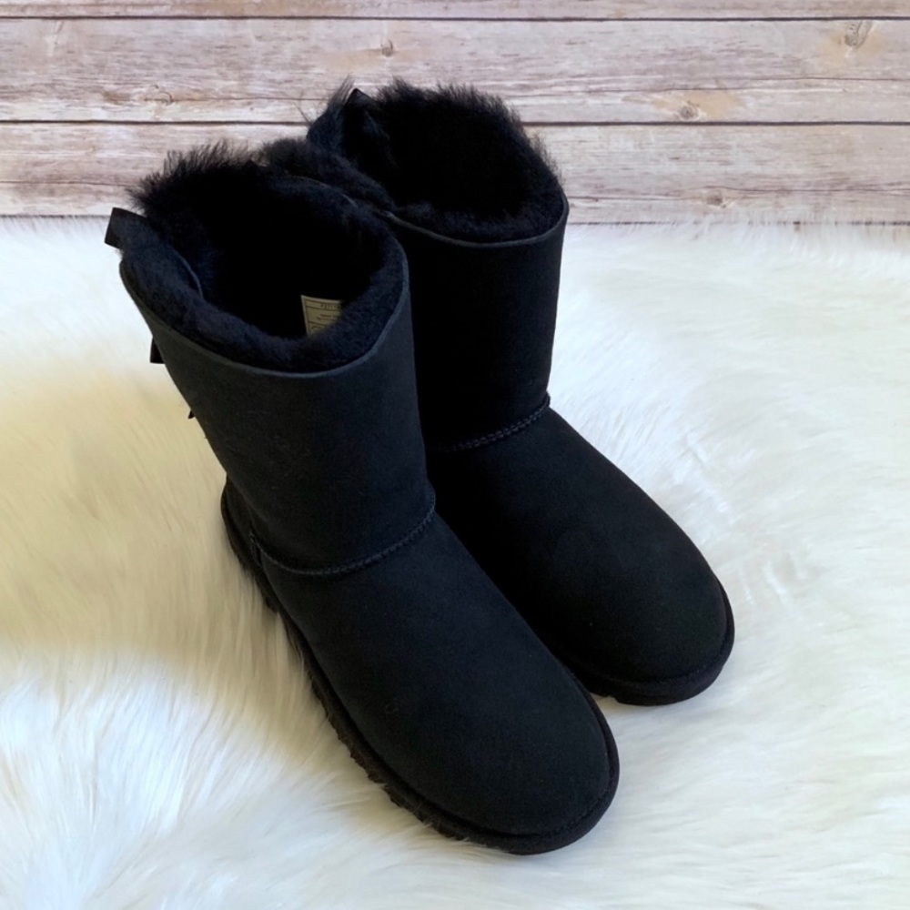 UGG Black Bailey Bow II Boots - Picture 6 of 8